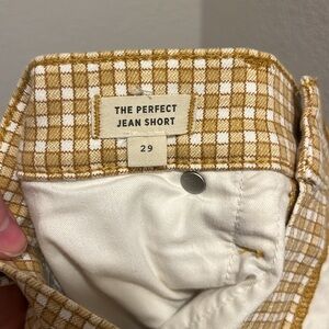 Madewell Yellow Gingham Shorts Size 28